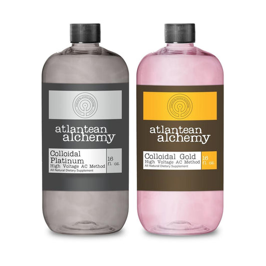 Colloidal Gold & Platinum Bundle 16oz Bottles Bundle Atlantean Alchemy
