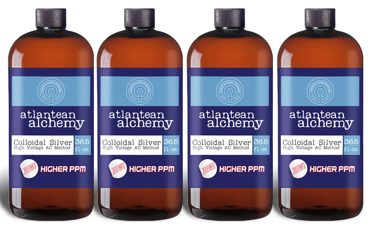 Colloidal Silver 100PPM 1 Gallon 4 Bottles